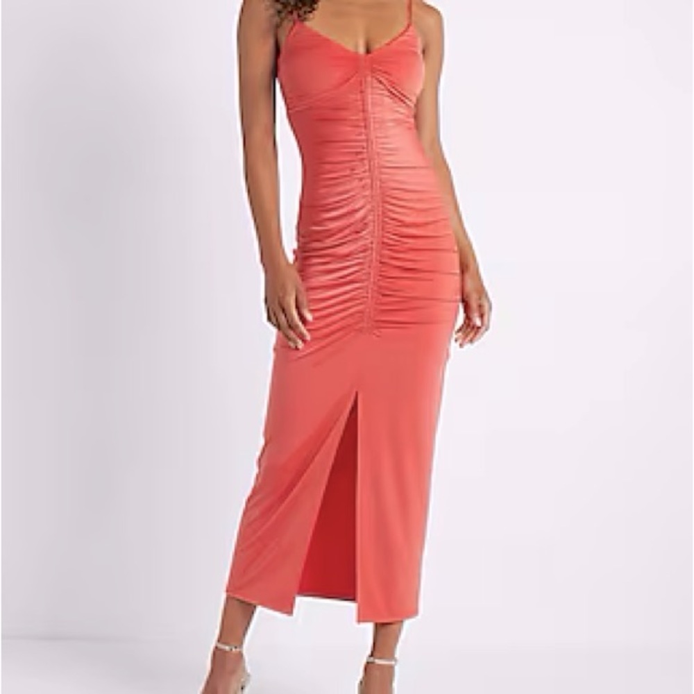 Coral express midi dress